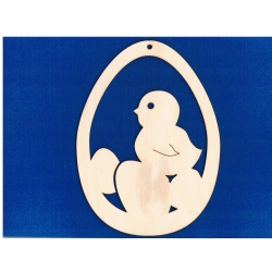 Jajko Wielkanocne 20cm zawieszka , kurczak,sklejka / SKLEJKA  #3mm